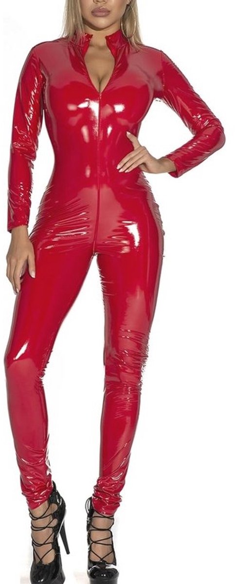 Damesjumpsuit - Nachtkleding en party-outfit - Catsuit voor Halloween en Kerst