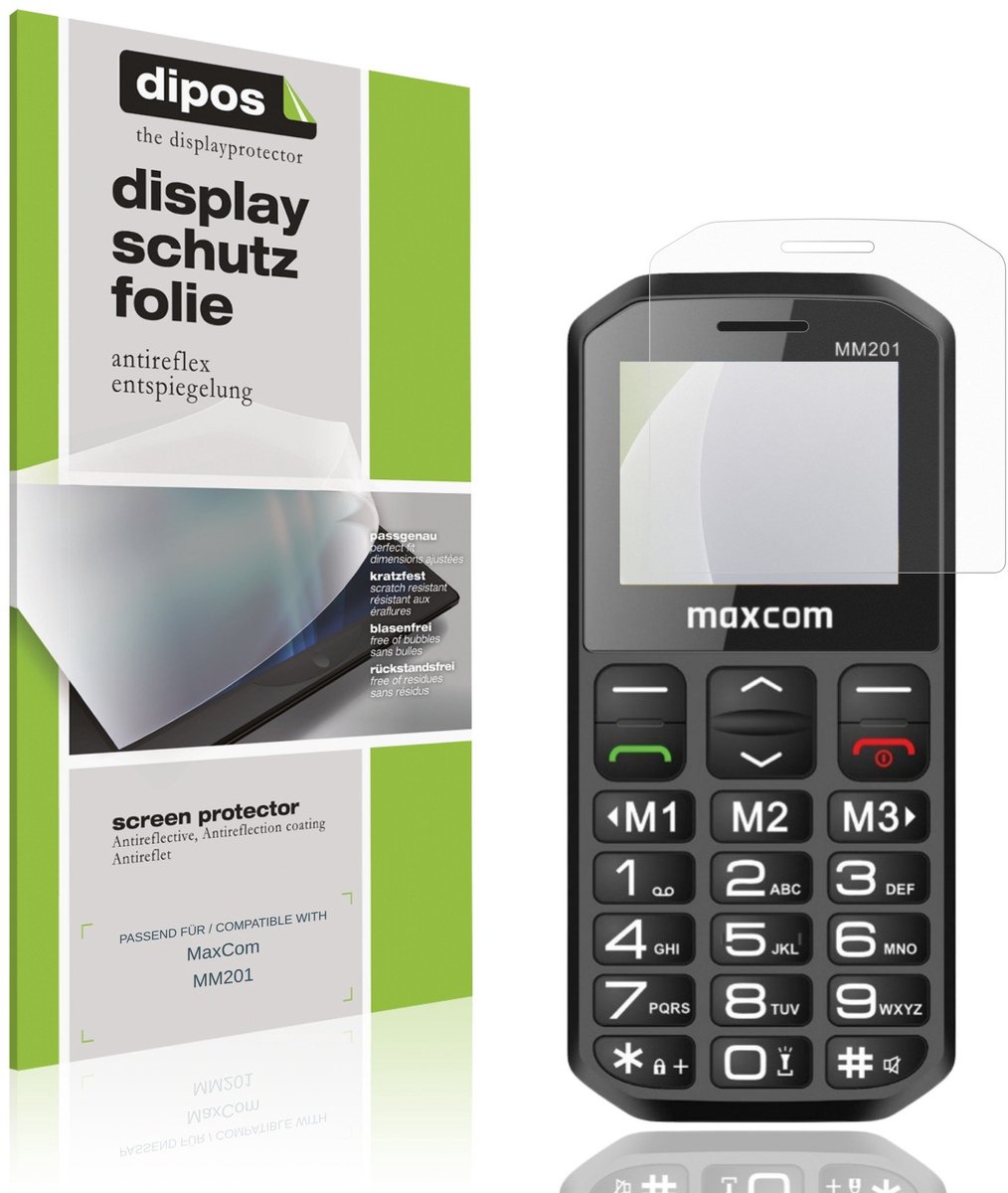 dipos – 4x Matte Beschermfolie geschikt voor MaxCom MM201 | Krasbestendige & antireflecterende Screenprotector Ultra-Thin