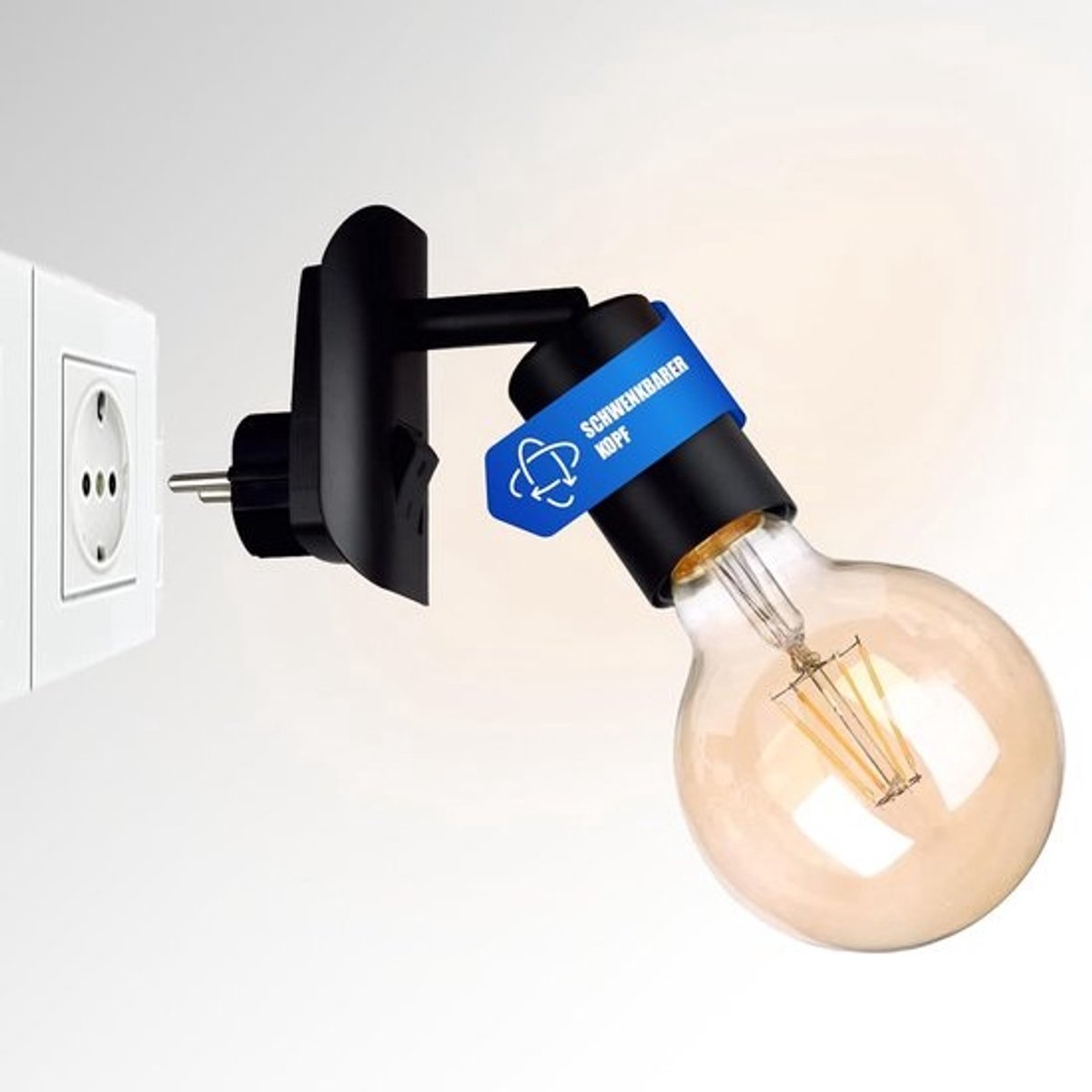 LED-insteeklamp - 4W warmwitte E27-lamp - Wandlamp, leeslamp, nachtlamp en keukenlamp