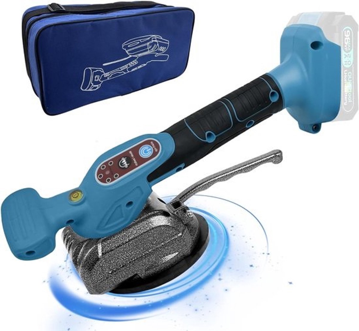 Vibratiemachine voor tegels met 4.7" zuignap - 5 snelheden en 60kg capaciteit - voor tegels tot 39 x 39 inch