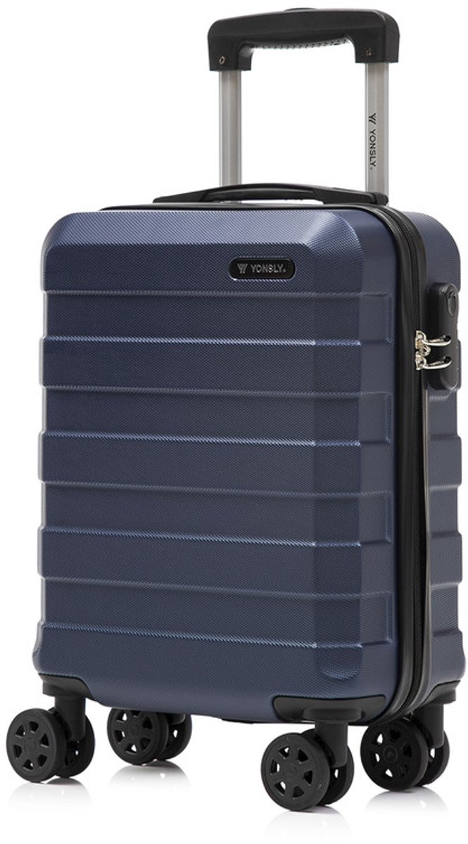 YONSLY Handbagage Koffer - 46x31x20 cm - Reiskoffer 25L - Donkerblauw