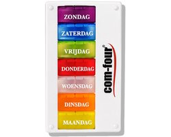 Medicijn Weeklader Nederlands – 7 dagen – 3 vakken per dag – Wit