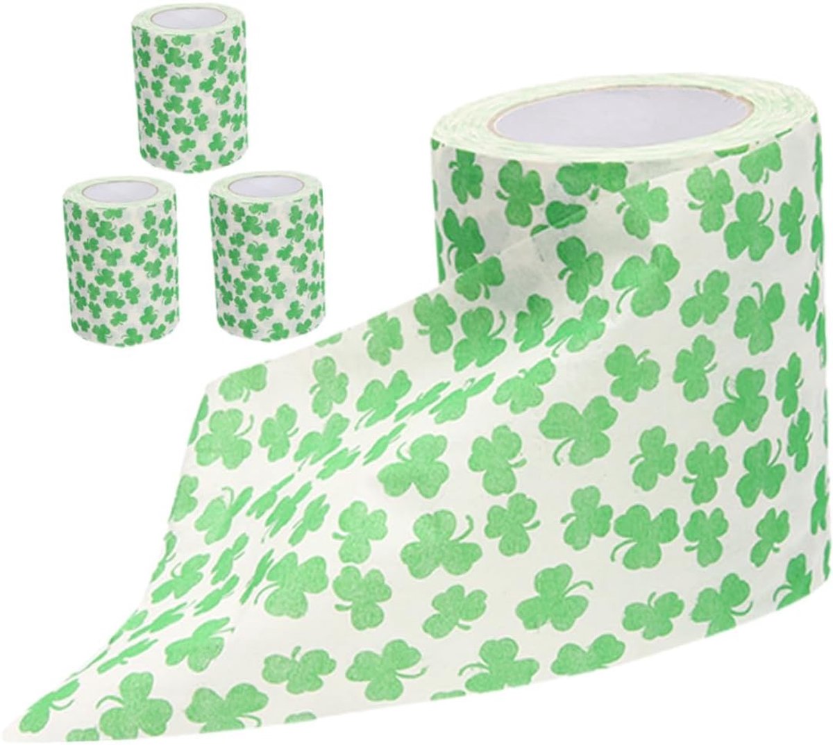 4 Rollen Groene Toilettenpapier Met Sterke Absorptie Zacht Duurzaam Voor Badkamer Feestdagen Decoratie