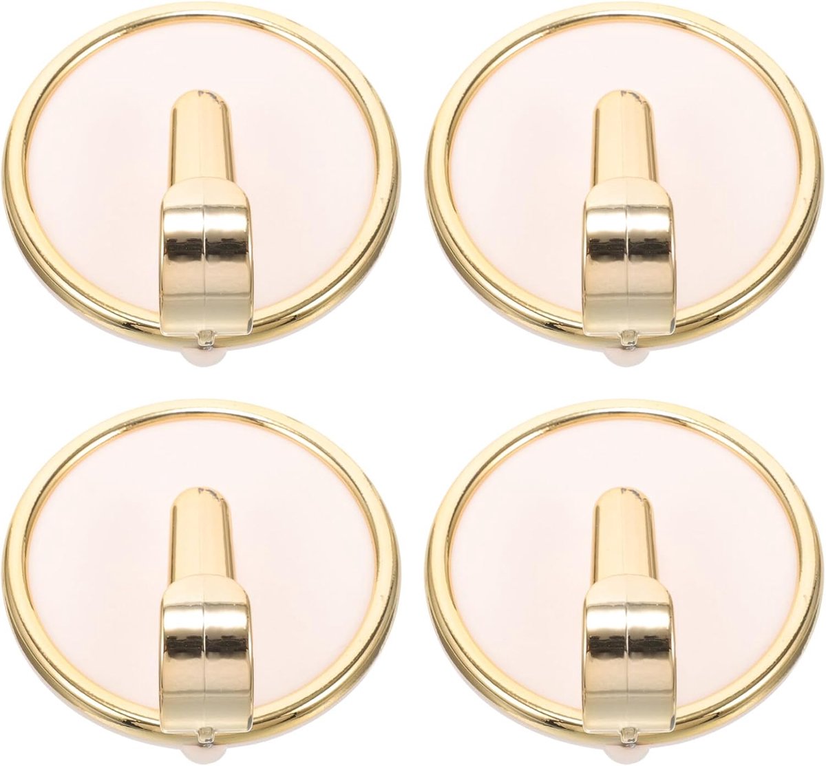 4stuks Ronde Zelfklevende Wandhaken Voor Badkamer Keuken Ruimtebesparende Haken Voor Sleutels Handdoeken Elegant Ontwerp Met Traceless Adhesive