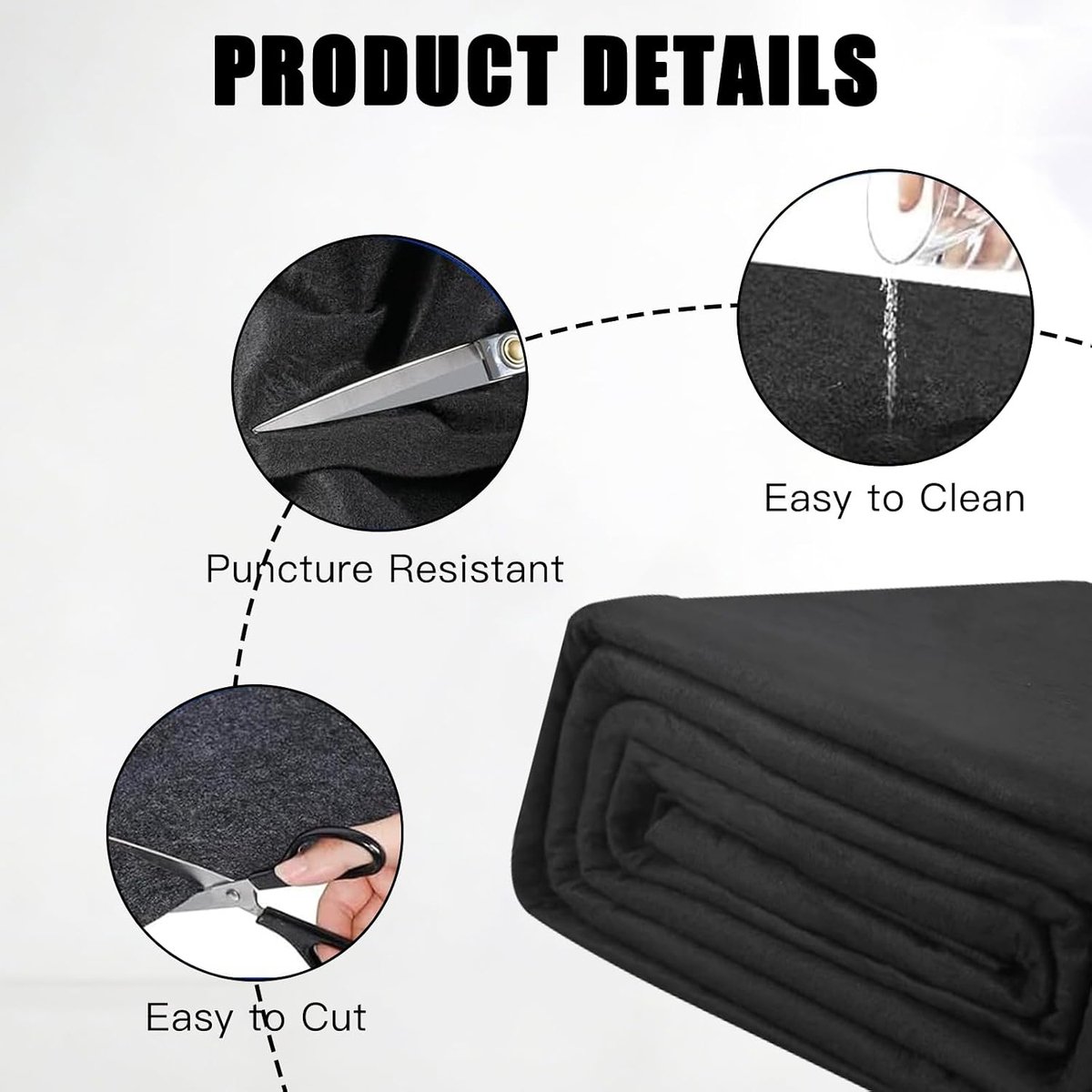 305 cm zwembadonderlegger, rond, voor opbouwzwembad en whirlpool, antislip zwembadzeil, outdoor, robuuste en naadloze zwembadmat, vloerbeschermfolie voor zwembad, eenvoudig te leggen