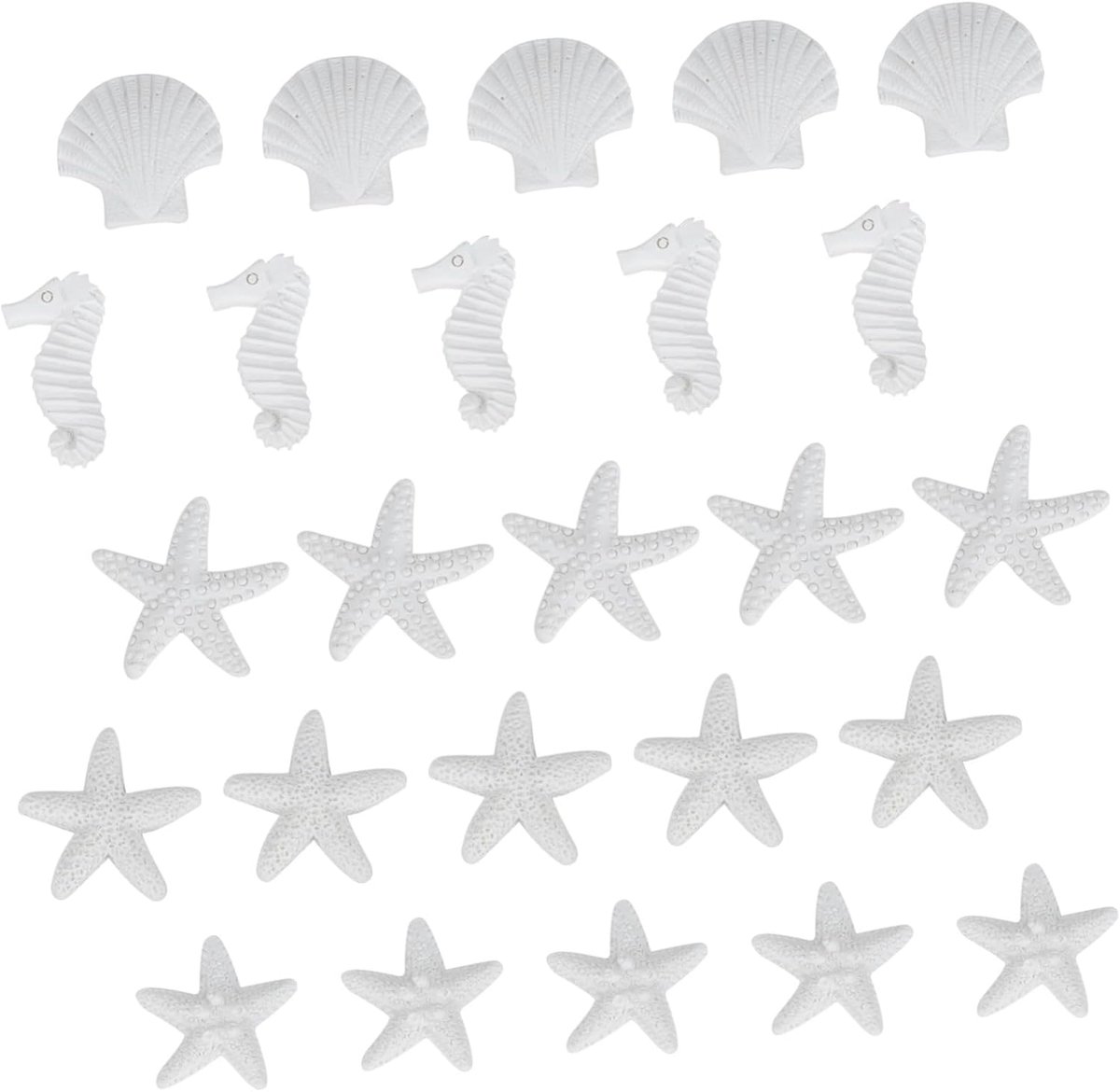 Mediterrane Resin Ornamenten met Zeesterren Zeepaardjes Schelpen Duurzame Decoratie voor Woonkamer Kinderkamer Kerst voor DIY Knutselprojecten