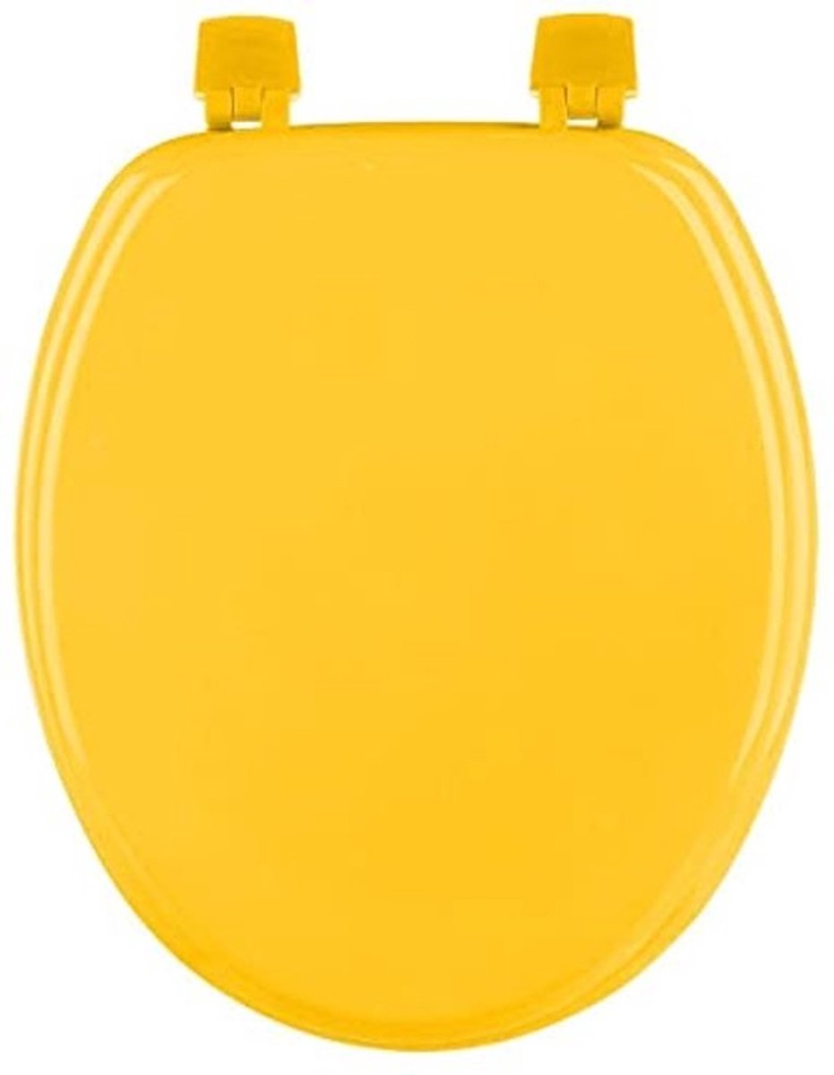 Houten wc-bril van 18 inch - Geel