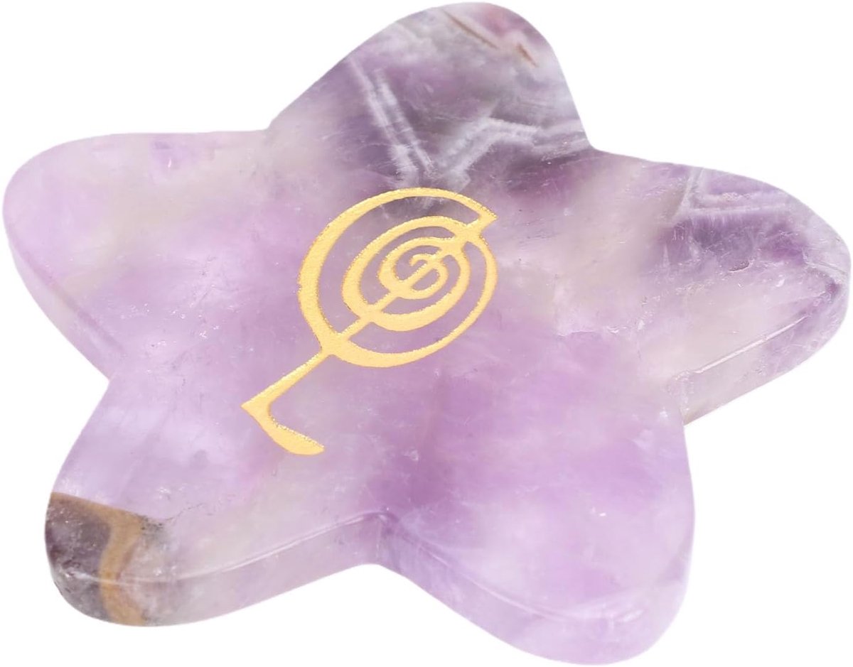 Decoratie van kristalsteen in stervorm, gepolijste edelsteen met de hand gesneden, bureaudecoratie van natuurlijk kristal voor thuis, kantoor, cadeau voor slaapkamer