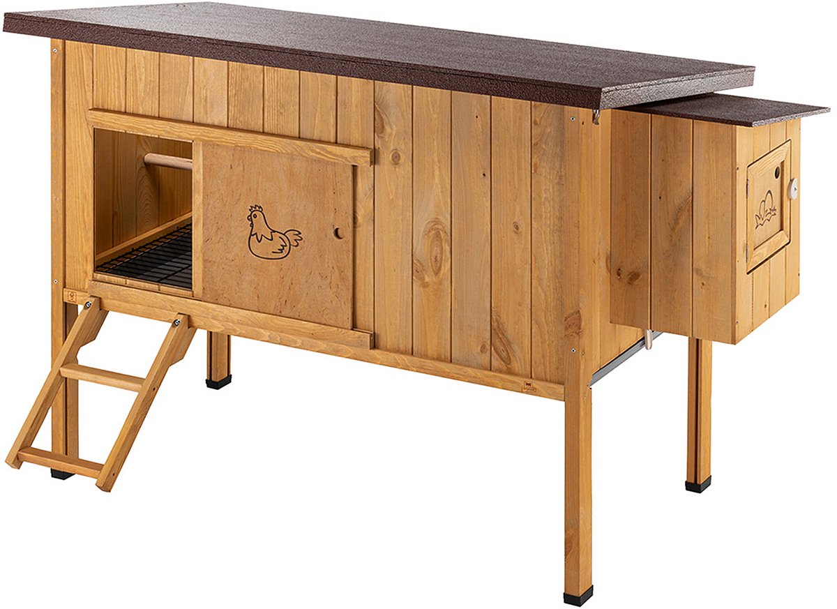 Bol.com Ferplast Buiten Kippenhok Voor Leghennen - Van FSC-Hout - Voor Ongeveer 6 Kippen - 162 x 100 x h 110 cm aanbieding