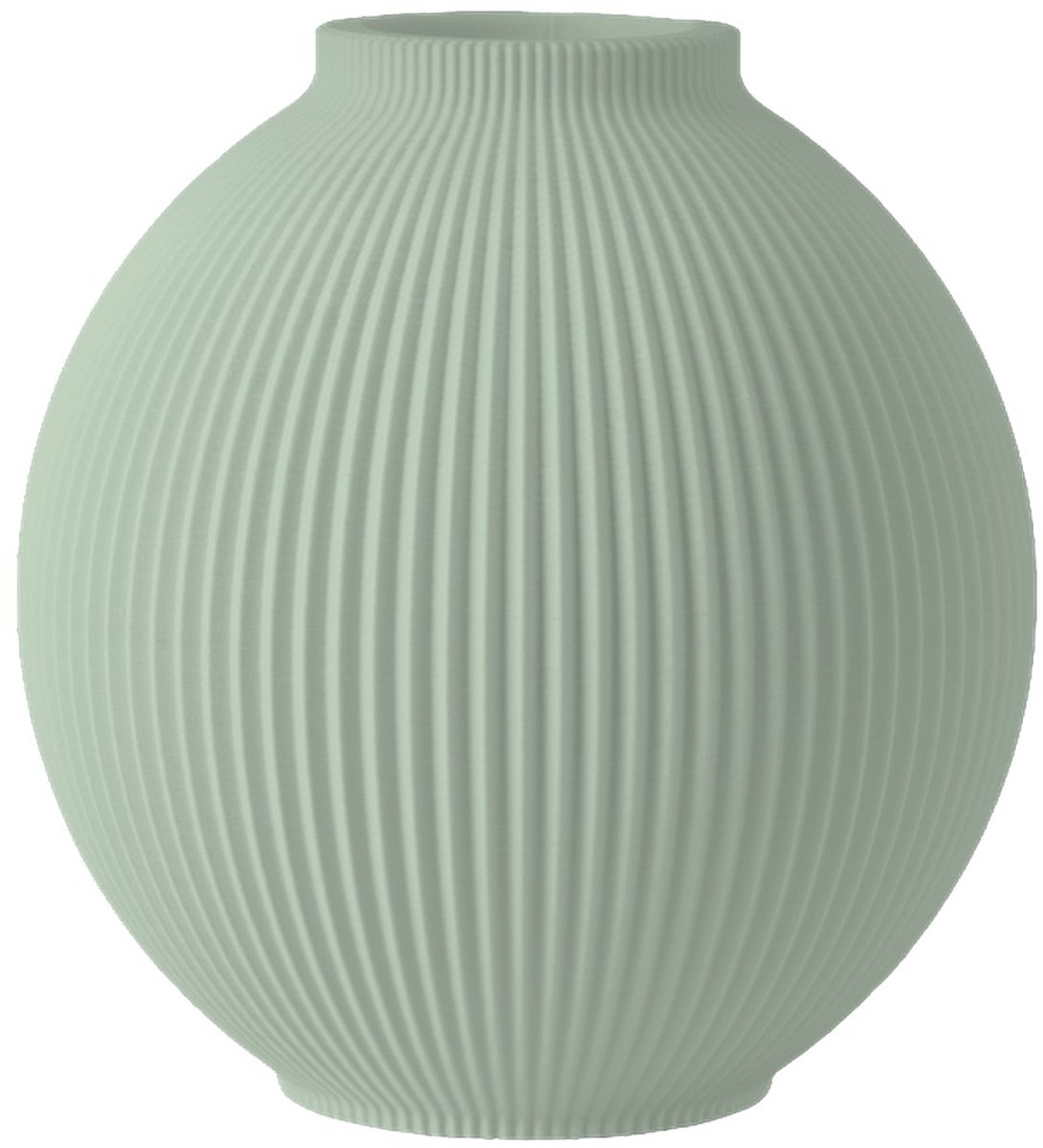 Layvo Rosa Vaas - Salie - 25 cm - droogbloemen vaas - japandi - gerecycled plastic