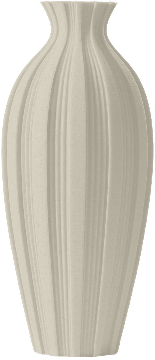 Layvo Soren Vaas - Crème - 25 cm - droogbloemen vaas - japandi - gerecycled plastic