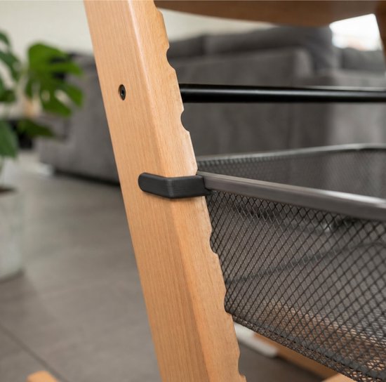 Adapter voor de ikea trofast draadmand compatibel met de tripp trapp kinderstoel - zwart - accesoires voor de tripp trapp kinderstoel — afbeelding 2