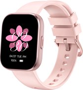 Sytifro Smartwatch dames met Bluetooth Bellen - horloge dames met 1.83 Inch HD Scherm - Hartslagmeter - Slaapmonitor - Stappenteller - IP68 Waterdicht - Geschikt voor iOS & Android - Roségoud