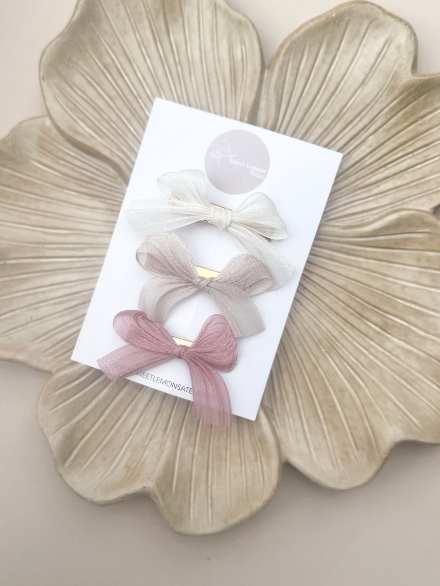 Silk Bow Set - Pink Party - Alligator Haarspeldjes - Strik - Strikken voor Meisjes & Kinderen - Haarstrik voor Peuters & Kleuters - Strikjes - Verjaardagscadeau