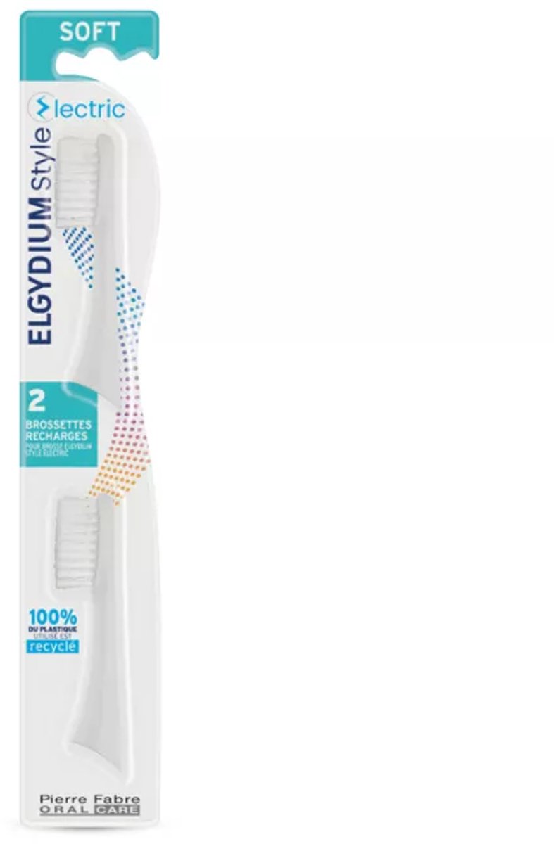 Elgydium Style Electric Opzetborstels - Soft - 2 stuks