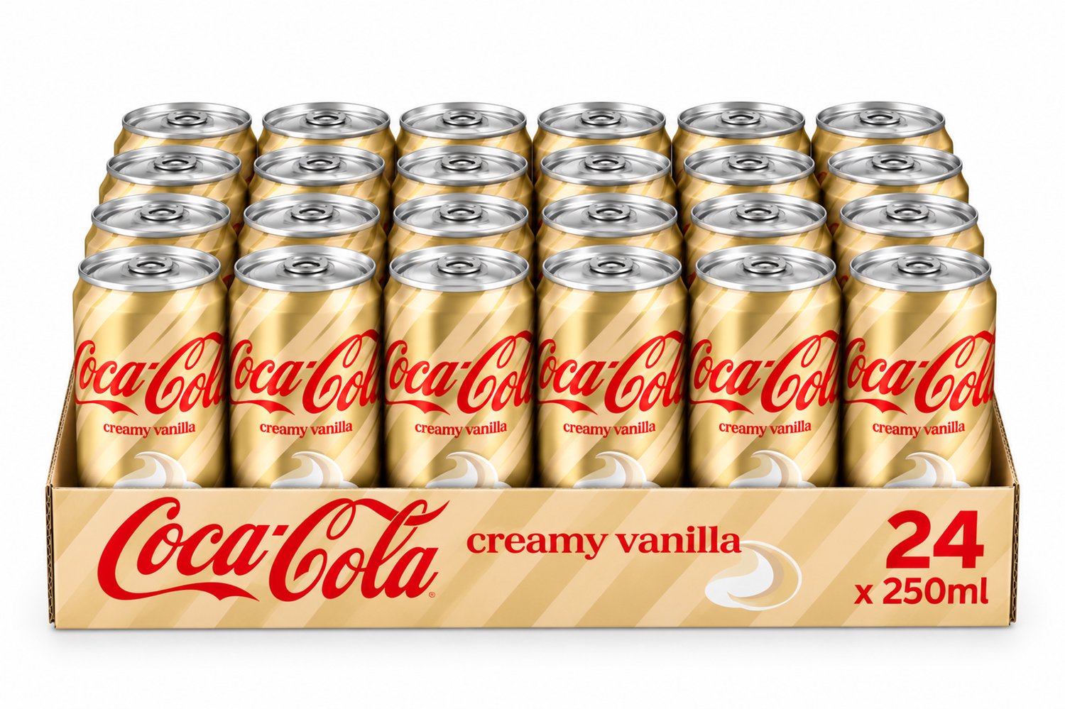 Tray Coca-Cola - Creamy Vanilla regular - 24 x 250 ml