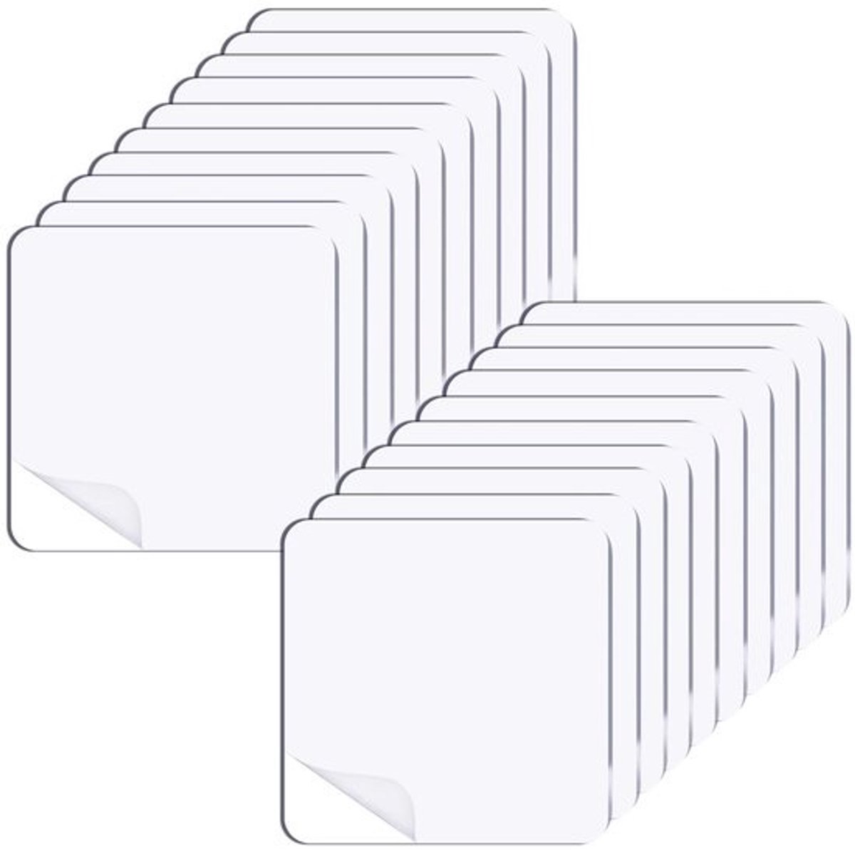 Dailygoods - Dubbelzijdig Plakband Extra Sterk - 20 Vellen - Transparant - Waterdicht - Acryl - 6 x 6 x 1 cm - Kleefpads