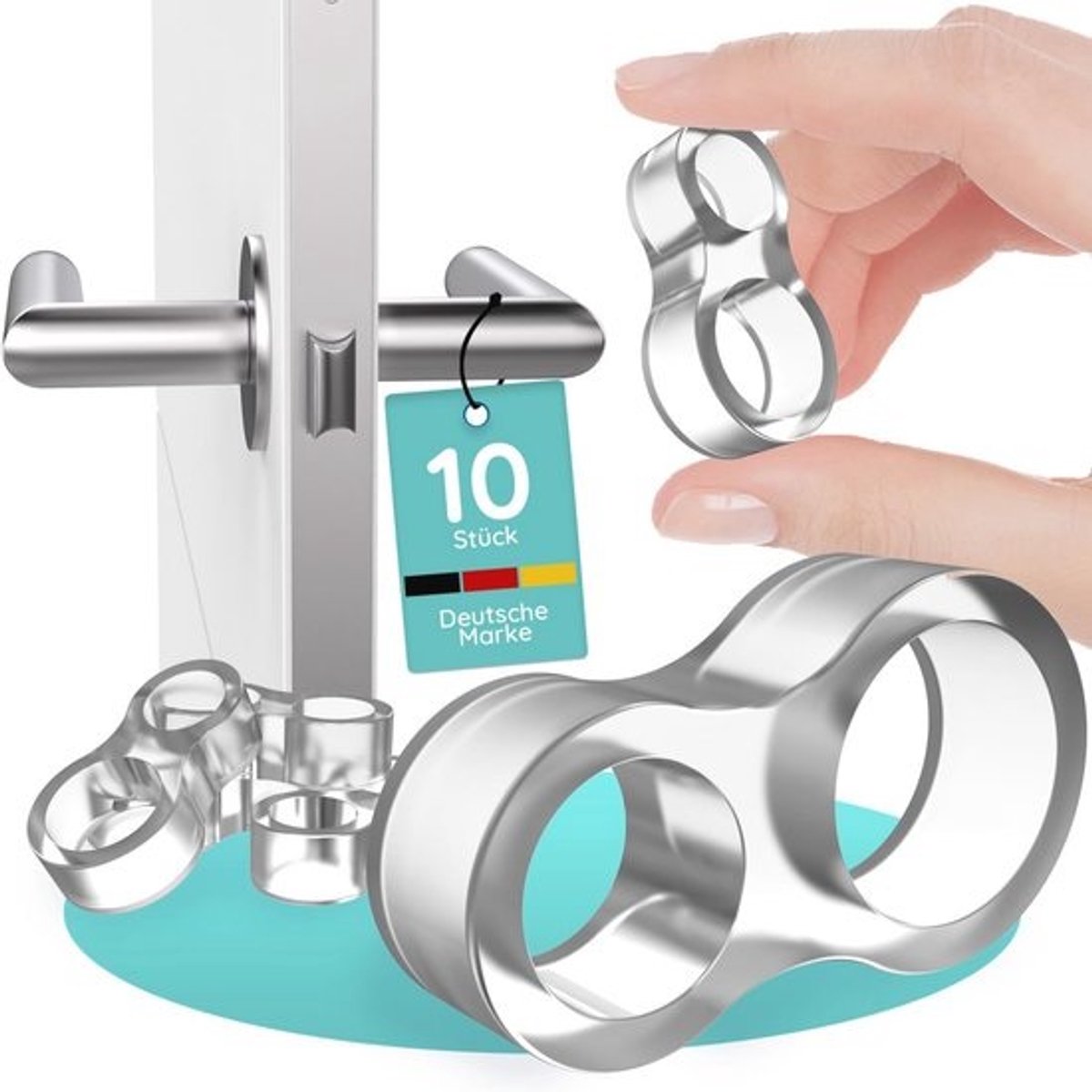 Transparante deurklinkbuffers voor wandbescherming – siliconen deurstoppers (10 stuks)
