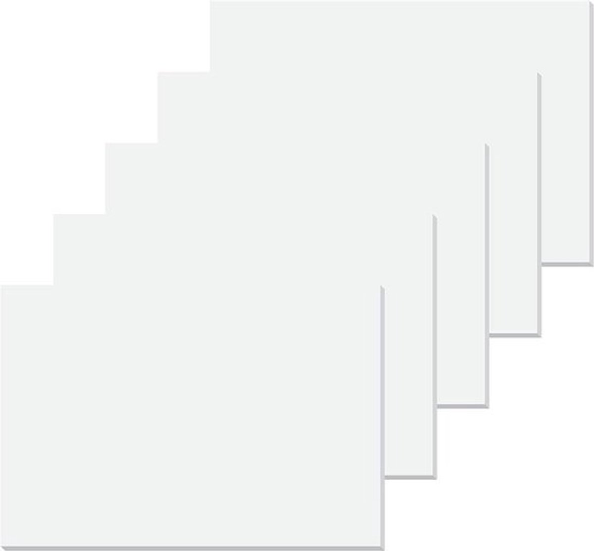 Pak met 5 witte papieren bureauleggers - Schilderblok DIN A3 - 30 vellen - Veganistisch papier