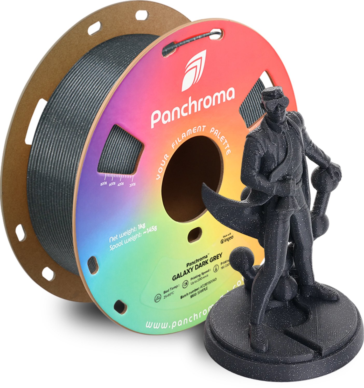 Polymaker Panchroma Galaxy PLA Donker Grijs 1.75mm 1kg.