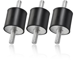 Trillingsdemper - 3 Stuks - M6 20 x 20 mm - Rubberen Schokdemper