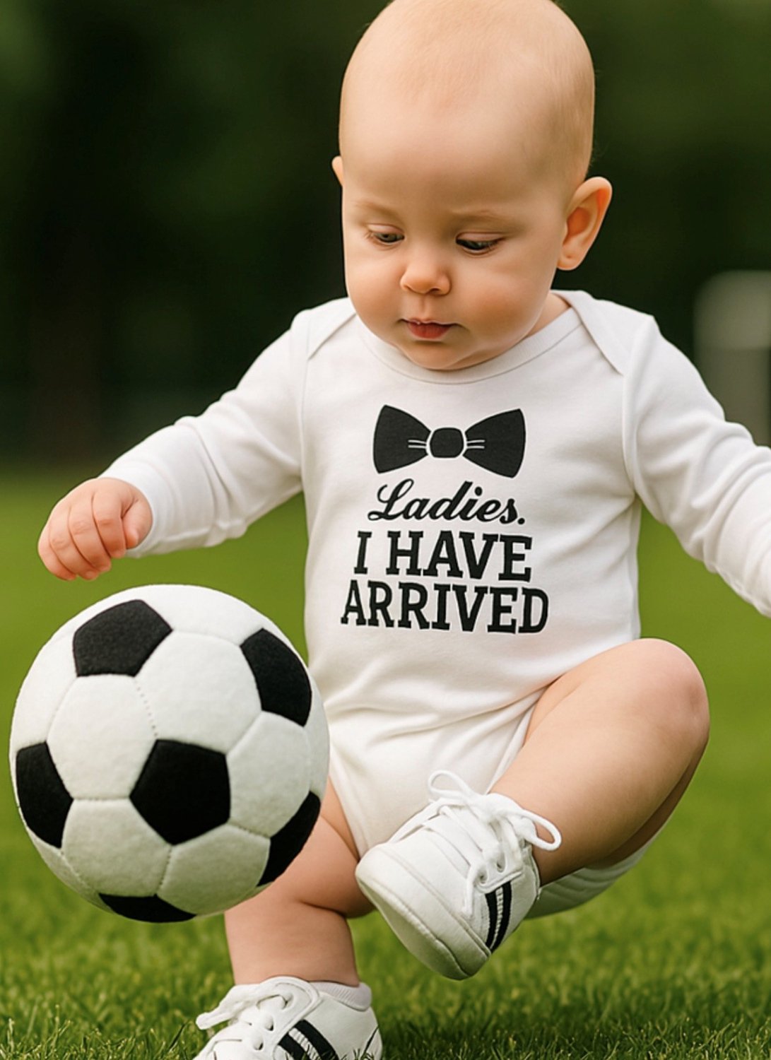 Kraamcadeau Jongen met zachte Voetbal - Mijn éérste voetbal - Baby cadeau jongen - Geboortecadeau jongen - kraamkado – foto 2