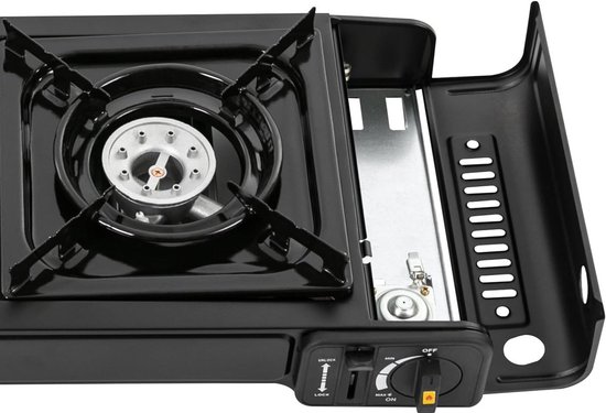 Crestone - 2 pits Kooktoestel op Gas - Gas Stove - Camping Kooktoestel - Gaspit - Gasfornuis - Noodpakket - Gasstel - Cooker - Double Valve - Met 8 Gasbussen — afbeelding 2