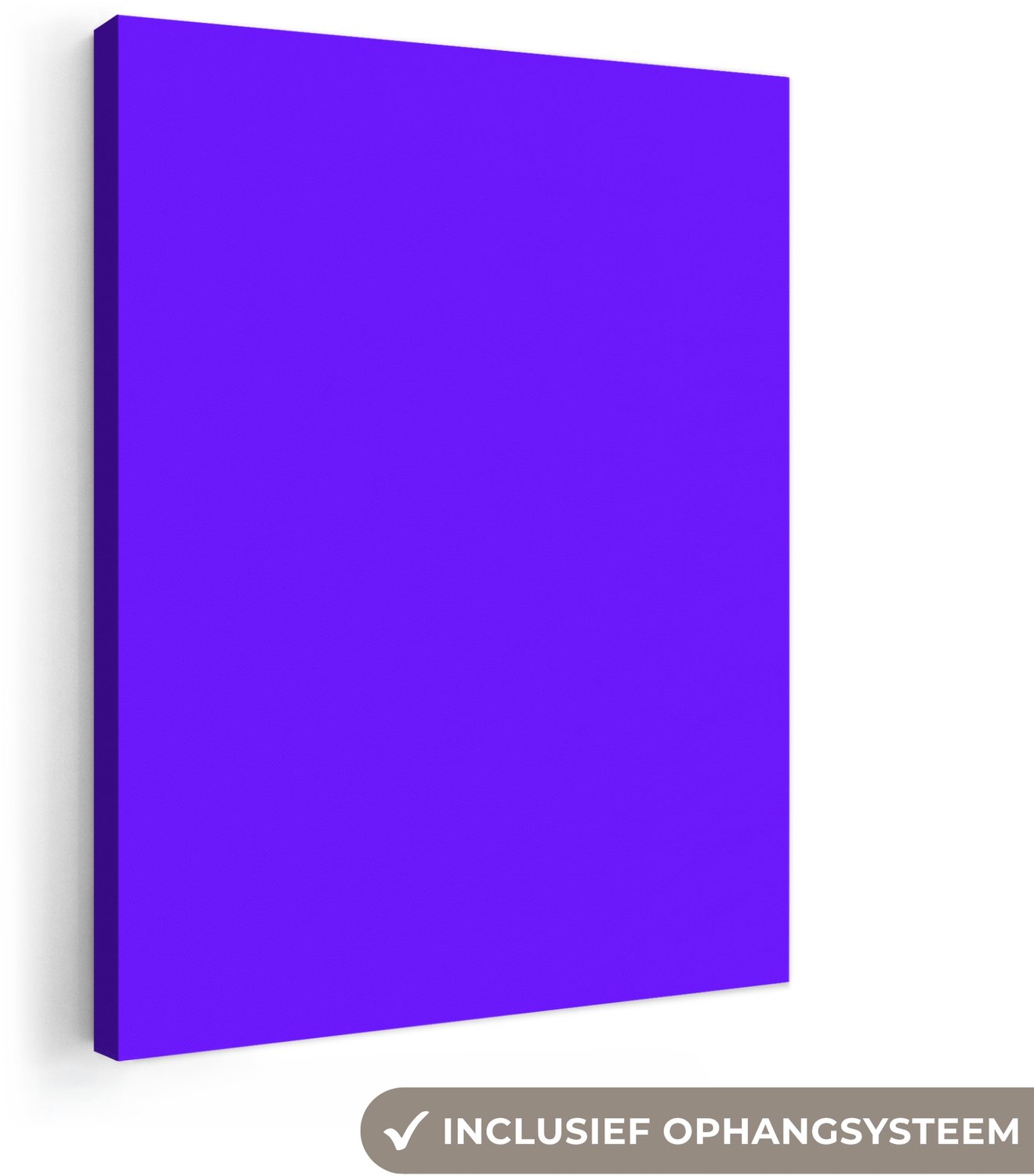 Canvas schilderij 30x40 cm - Exclusieve wanddecoratie Electric - Indigo - Paars - Muurdecoratie woonkamer - Slaapkamer decoratie - Kamer accessoires - Schilderijen op canvas