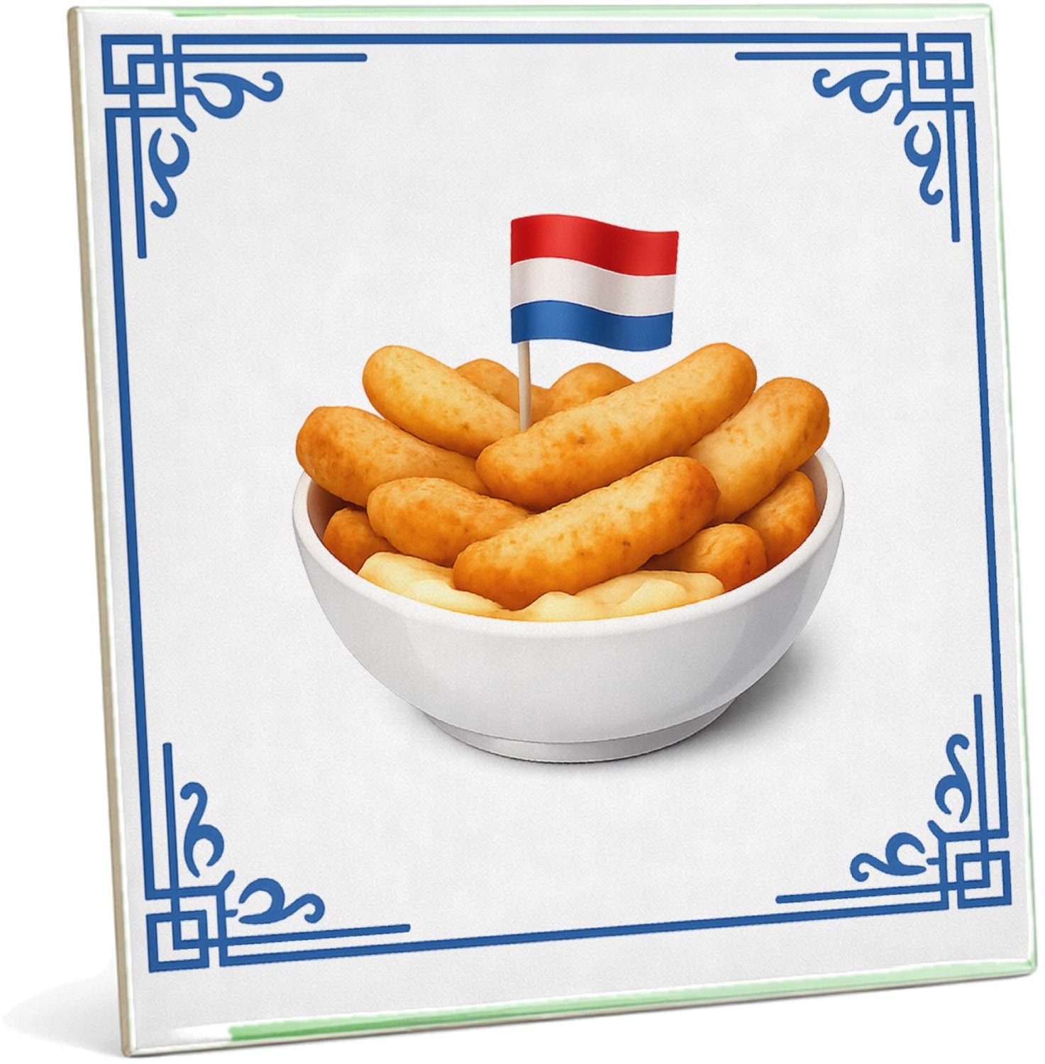 Mr Cadeautjes Tegel 20 x 20 cm - design Keukenhumor rond een andere populaire snack, met eenzelfde p | cadeau Wit