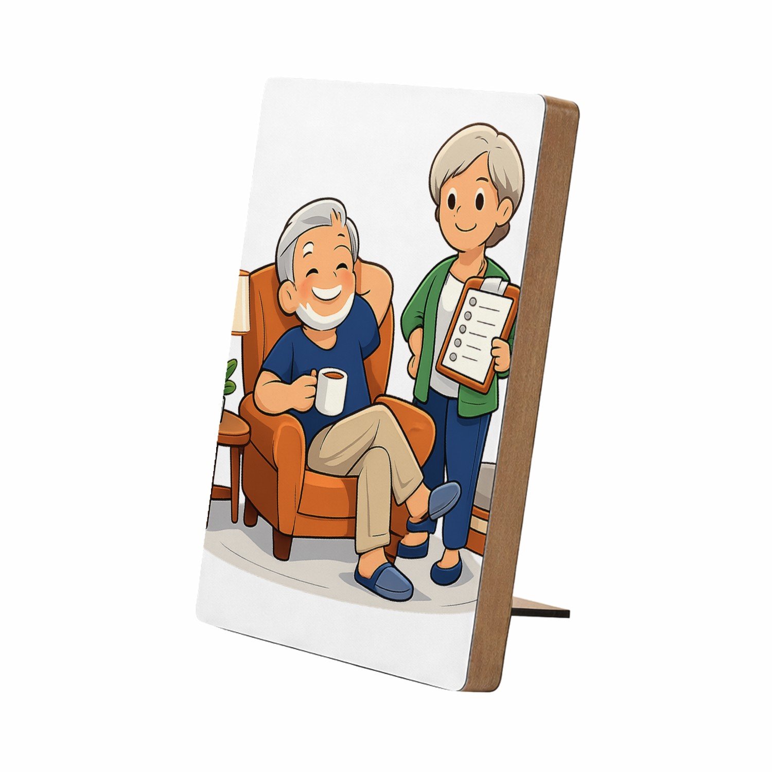 Mr Cadeautjes Glasframe/MDF 12,7 x 17,8 - design Een vrolijke pensioneringsgrap rond vrijheid en nieuwe routi | cadeau Wit