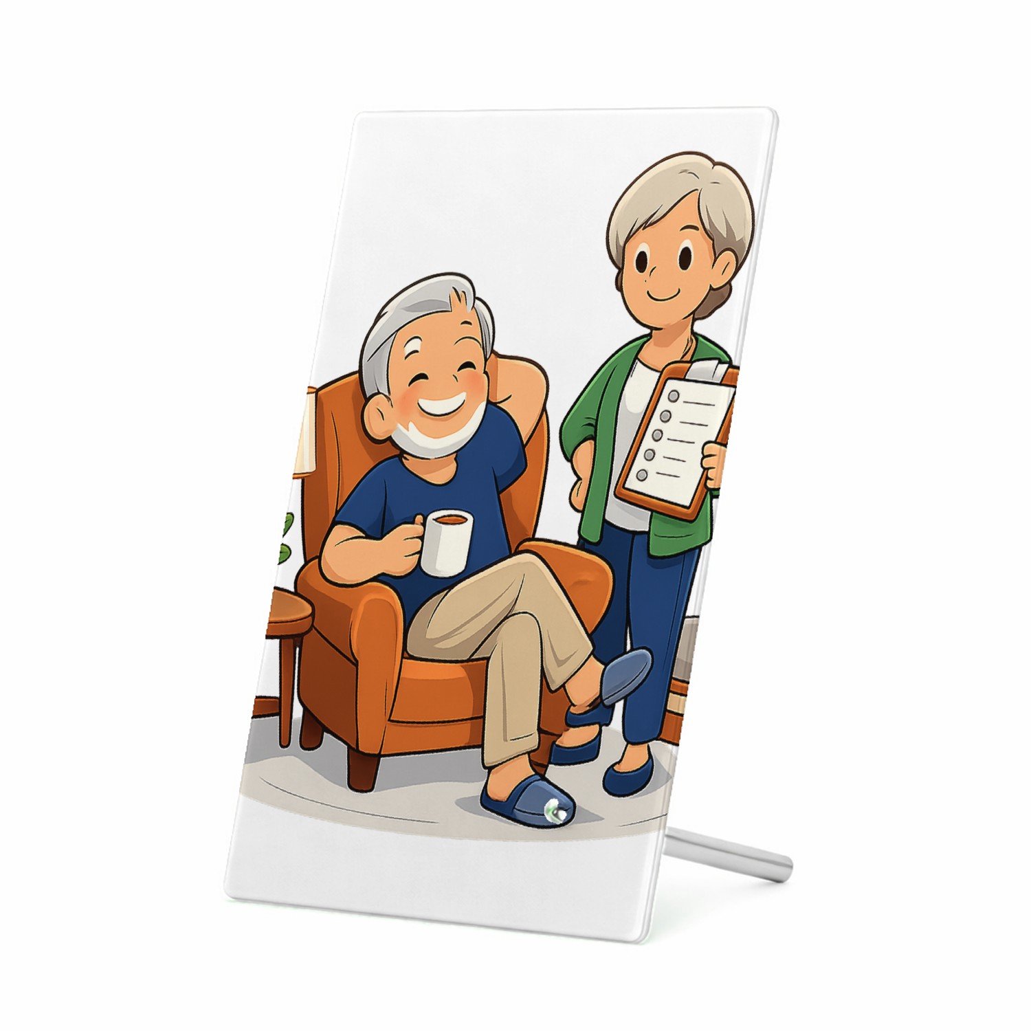 Mr Cadeautjes Glasframe 11 x 16 - design Een vrolijke pensioneringsgrap rond vrijheid en nieuwe routi | cadeau Wit