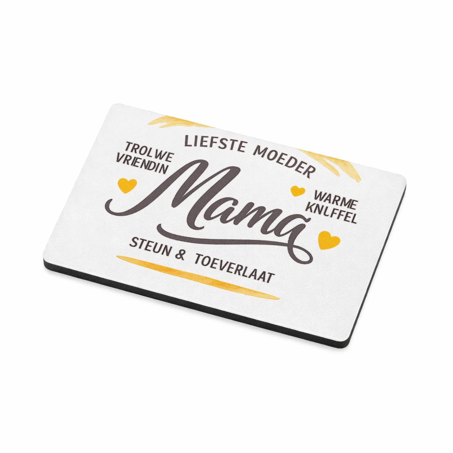 Mr Cadeautjes MDF magnetische fotolijst 7,5 x 5 - design Een warme, persoonlijke typografische print met een opvallen | cadeau Wit