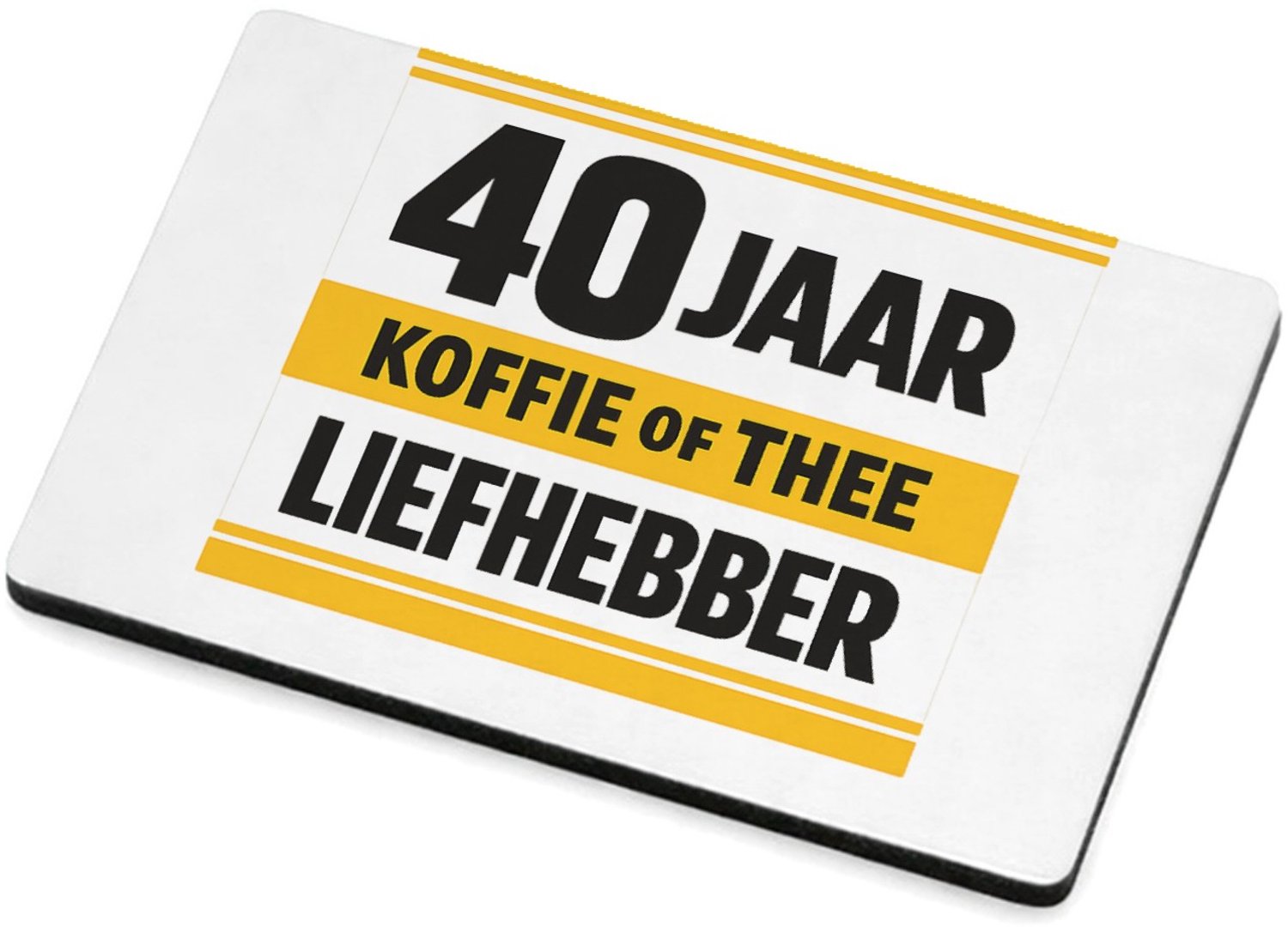 Mr Cadeautjes MDF magnetische fotolijst 7,5 x 5 - design Humoristische jubileumopdruk rond een favoriete drank in een | cadeau Wit