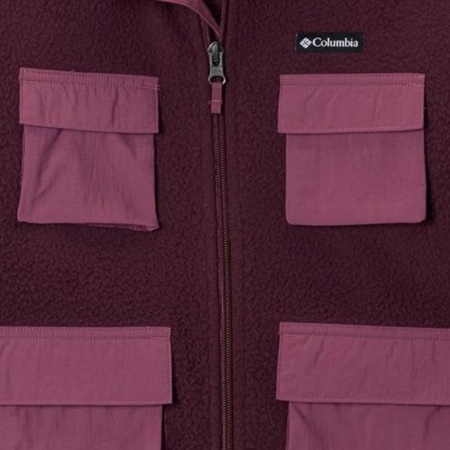COLUMBIA U JASPER RIDGE PEBBLED FLEECE FZ Bordeuax 18A EU Bordeaux