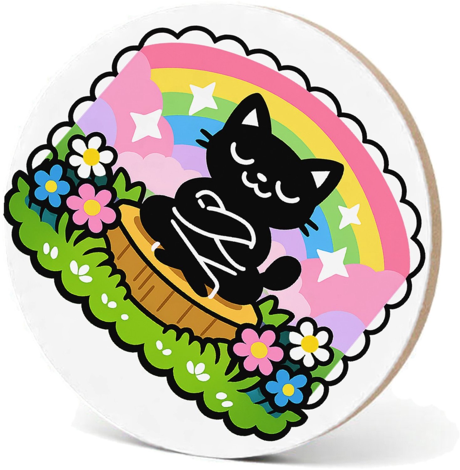 Mr Cadeautjes MDF fotolijst - design Een vrolijke, assertieve stickerstijl met een andere houding | cadeau Wit