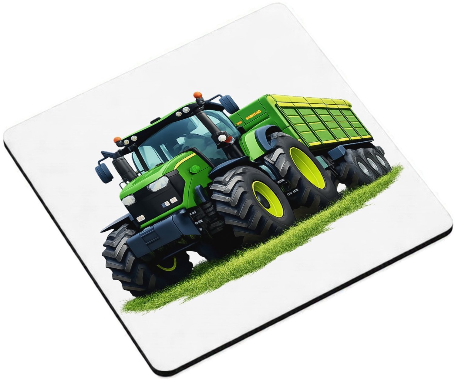 Mr Cadeautjes MDF magnetische fotolijst vierkant 9,5 - design Een krachtig werkvoertuig in een andere natuurlijke setting | cadeau Wit