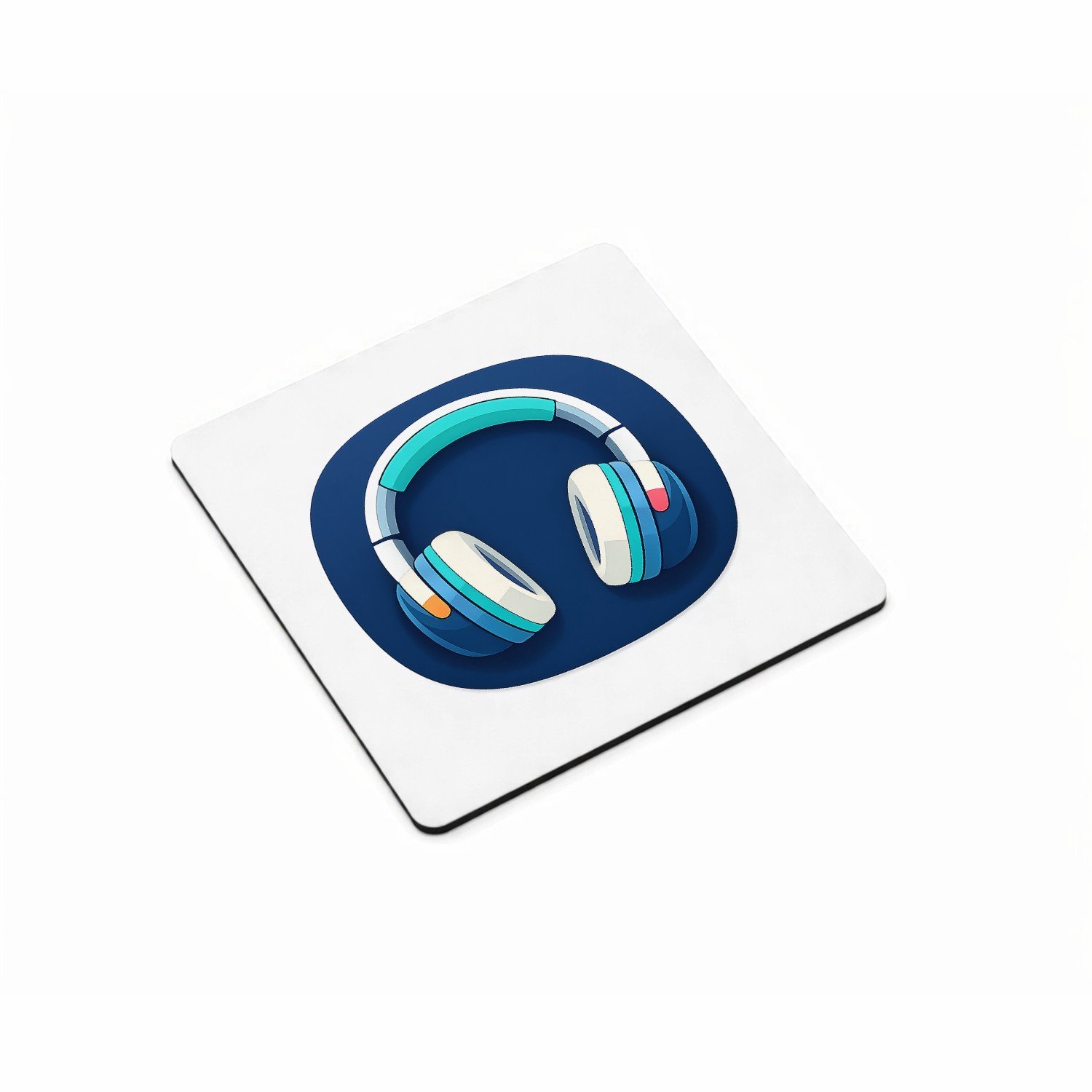 Mr Cadeautjes MDF magnetische fotolijst vierkant 9,5 - design Een rustige, moderne iconprint met een centraal object op ee | cadeau Wit