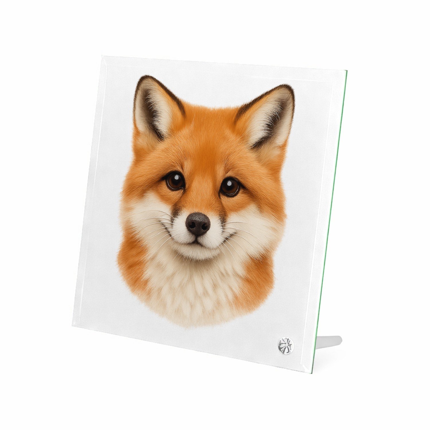 Mr Cadeautjes Glasframe 20 x 20 - design Een groot, centraal dierenportret met luxe uitstraling en ru | cadeau Wit