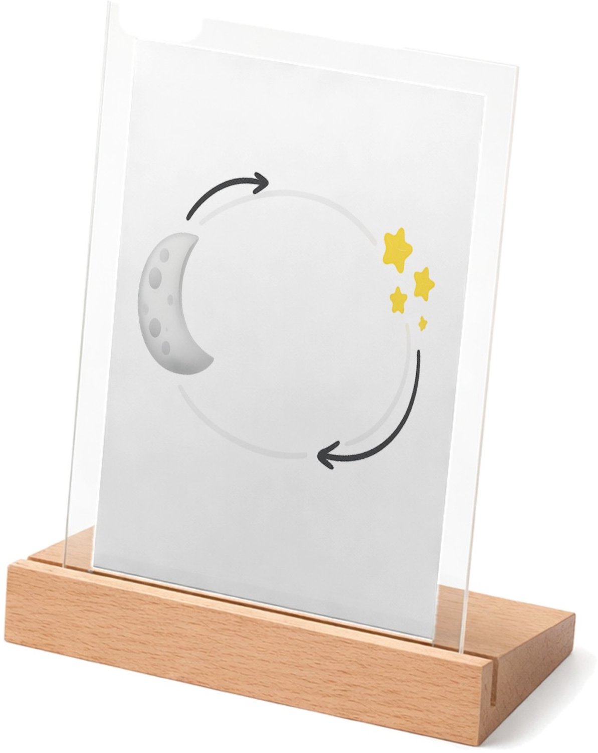 Mr Cadeautjes Glasframe met vaste tekst - design Een liefdevolle boodschap in dezelfde compacte, persoonlijke | cadeau Wit