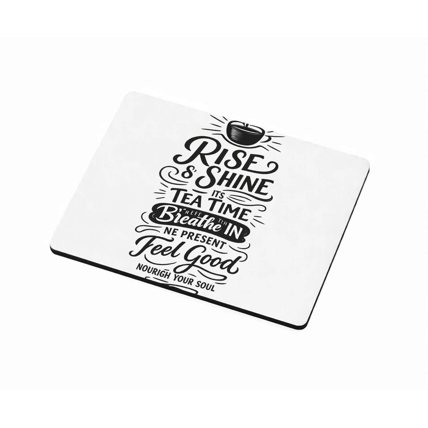 Mr Cadeautjes MDF magnetische fotolijst 9 x 7 - design Een ochtendthema met een warme drank en een positieve boodsc | cadeau Wit
