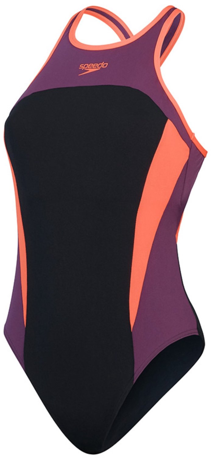 Speedo dames high neck x back badpak splice multi