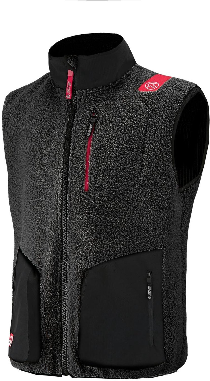 BIG K® Alpin Vest Pro – Fleece Vest voor Heren met Rits – Mouwloos – – 3XL Zwart