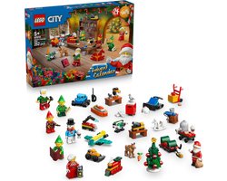 LEGO City Adventskalender 2026-60510 Speelgoed voor jongens vanaf 5 jaar, incl. werkplaats van de kerstman met kerstvrouw en 3 elfen, cadeau, 252 onderdelen