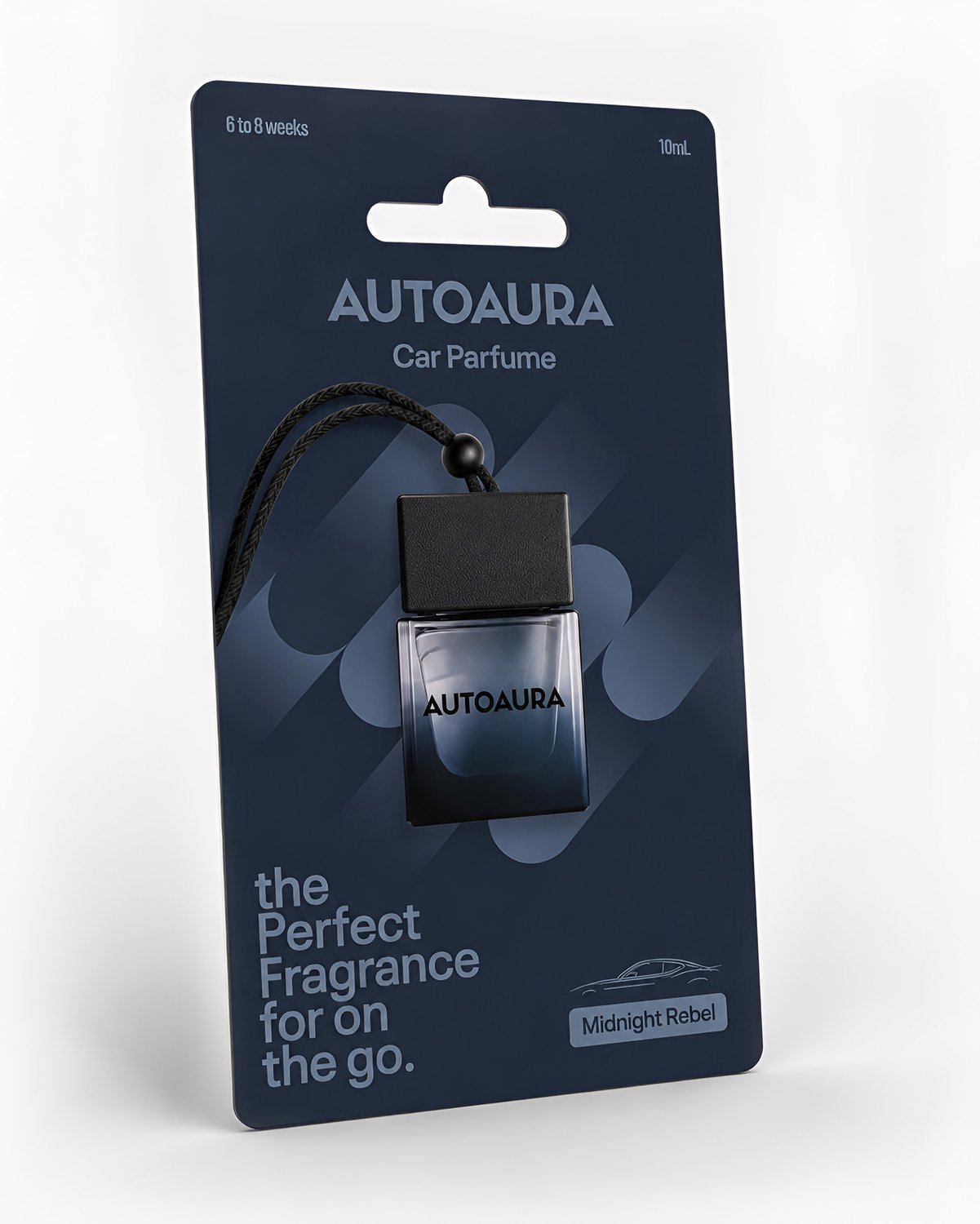 AutoAura Luchtverfrisser Midnight Rebel - Echte parfum geur - Geur ervaring geïnspireerd op Dior Sauvage – Werkt 6 tot 8 weken - 10ml