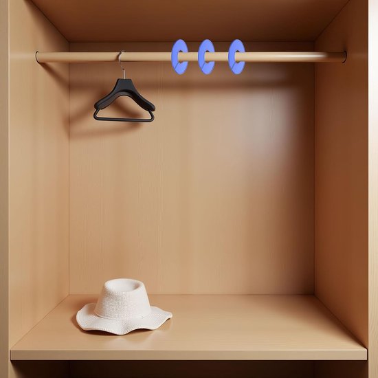 20 Stuks Ronde Plastic Kleding Scheiders Stevige Kast Verdelers voor Kledingorganizer Duurzame Garderobe Scheidingsringen voor Kledingstang Plankindeling — afbeelding 5