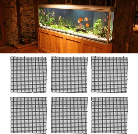 6 stuks Aquarium Fish Tank Divider Isolatie Boord Bodem Filter Rooster Plaat Verdelers Krat Snijden Splicing voor Gemengde Fok ...(black) — afbeelding 4