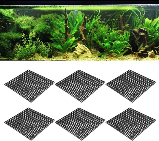 6 stuks Aquarium Fish Tank Divider Isolatie Boord Bodem Filter Rooster Plaat Verdelers Krat Snijden Splicing voor Gemengde Fok ...(black) — afbeelding 5