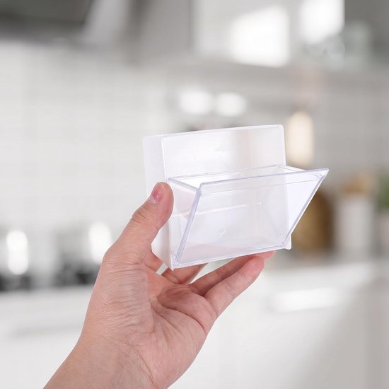 4 Stuks Delige Wandmontage Opbergdozen met Flipdeksel Kunststof Badkamer Organizer voor Toiletartikelen Compacte Opslag voor Slaapkamer Badkamer — afbeelding 4