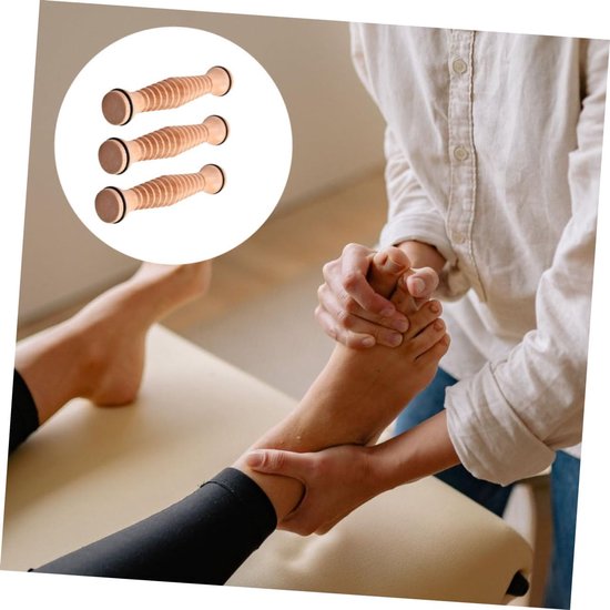 3stuks Houten Voetroller Massage Van Verstelbare Voetmassage Roller Voor Spierontspanning Bevorder Bloedcirculatie Verminder Vermoeidheid Voor Thuisgebruik — afbeelding 2
