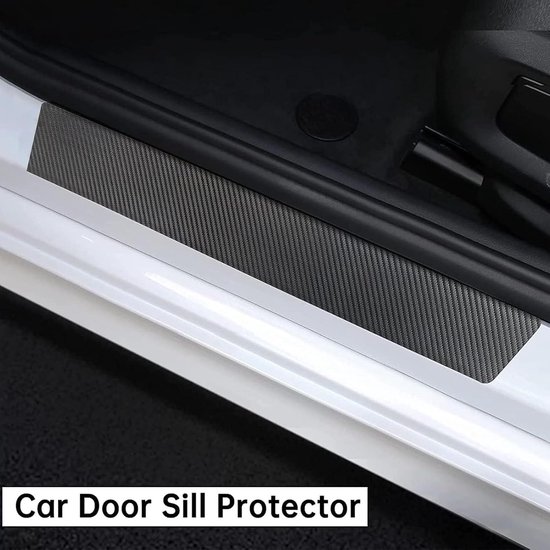 5 stuks dorpelbeschermers voor BMW M5 F10 2010-2016, beschermfolie van koolstofvezel voor dorpel stootplaat sticker welkomststicker pedaal — afbeelding 4